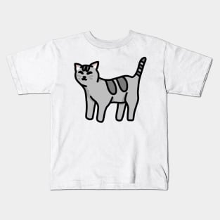 Grey Cat Kids T-Shirt